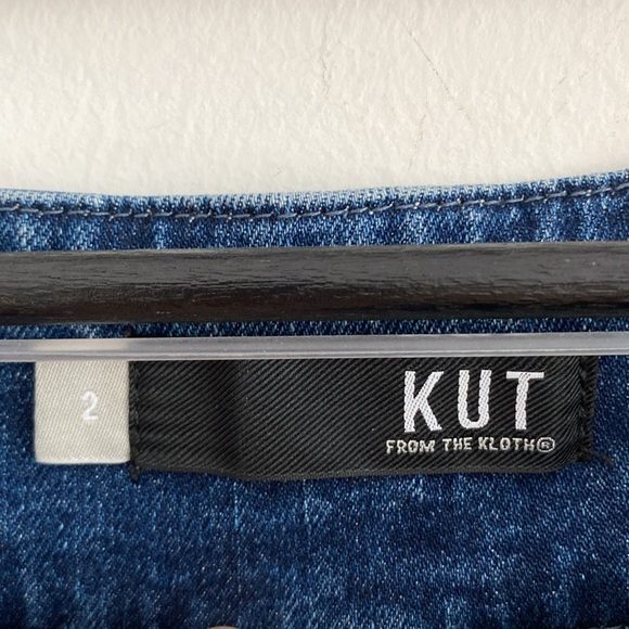 Kut from the Kloth Blue Jean Shorts High-Waisted Distressed size 2 - Picture 2 of 6